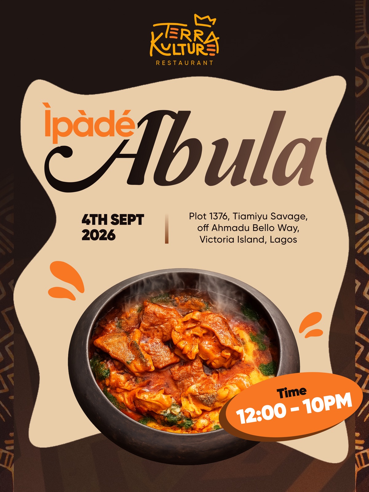 Ìpàdé Abula at Terra Kulture Restaurant